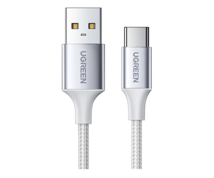 Kabel UGREEN Kabel USB do USB-C QC3.0 05m z aluminiową wtyczką biały